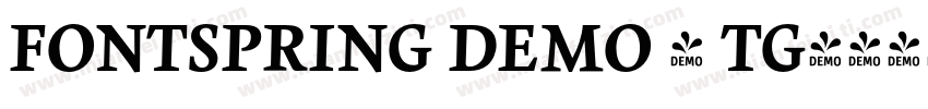 FONTSPRING DEMO - TG字体转换